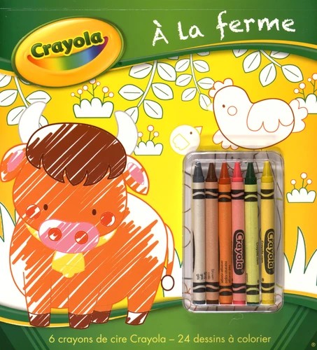 A la ferme : Avec 6 crayons de cire