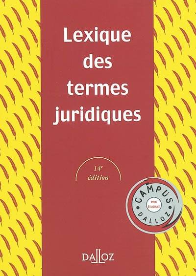 Lexique des termes juridiques