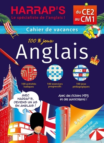 Harrap's Cahier de Vacances du CE2 au CM1  - 100% jeux anglais