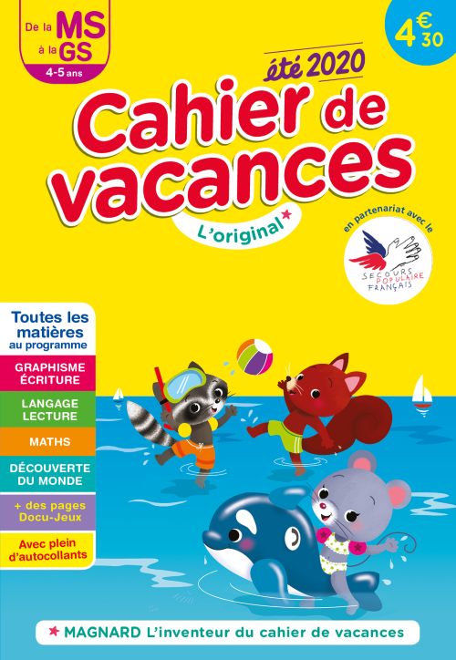 Cahier de vacances été de la MS à la GS