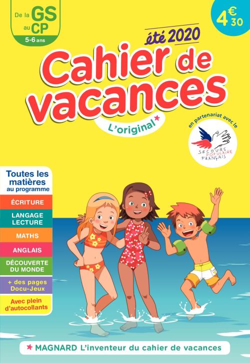 Cahier de vacances été de la GS au CP