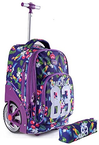 Cartable à roulette + trousse