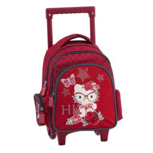 Cartable à Roulette Hello kitty 2 Compartiments Rouge