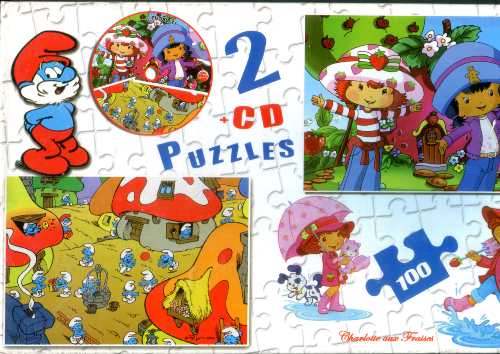 2 Puzzles +CD 100 Pièces