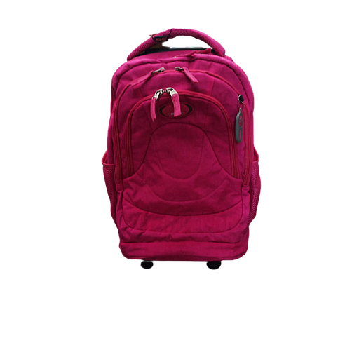 Cartable à Roulette 3 Poche N°18 UNI Rose TRL-AS20-18U591