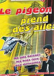 Le pigeon prend des ailes