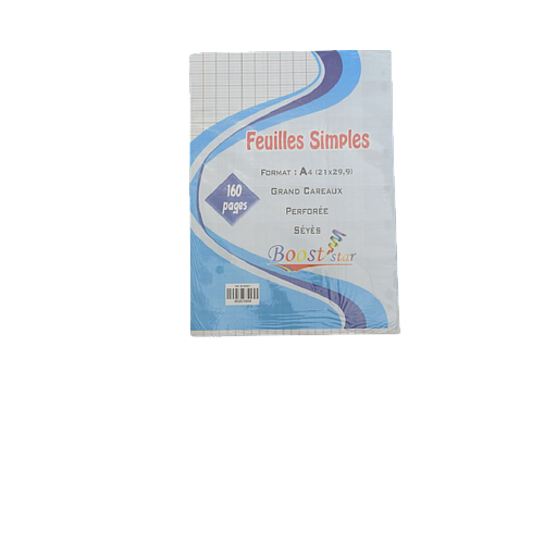 Feuille Mobiles Perforées Séyès Blanche 160P 21 x 29.7