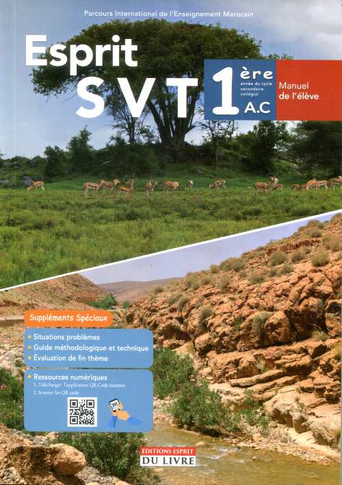 Esprit SVT 1re année collège - Manuel