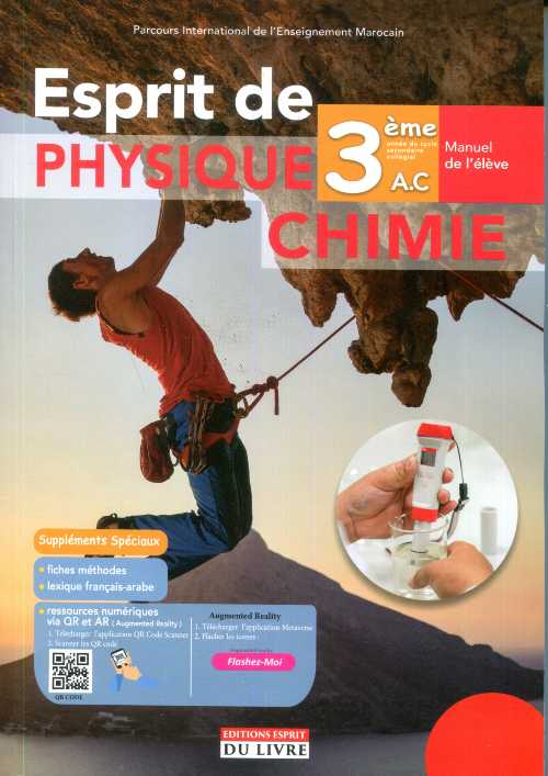 Esprit de Physique-Chimie 3eme année collège - Manuel