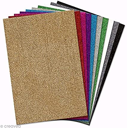 Pochette de 10 feuilles papier mousse brillant 20*30  A4