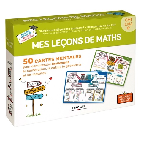 Mes leçons de maths CM1 CM2 6e  - Avec 40 cartes leçons, 10 cartes jeux, 1 livret explicatif