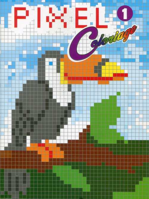 PIXEL Coloriage Perroquet 1