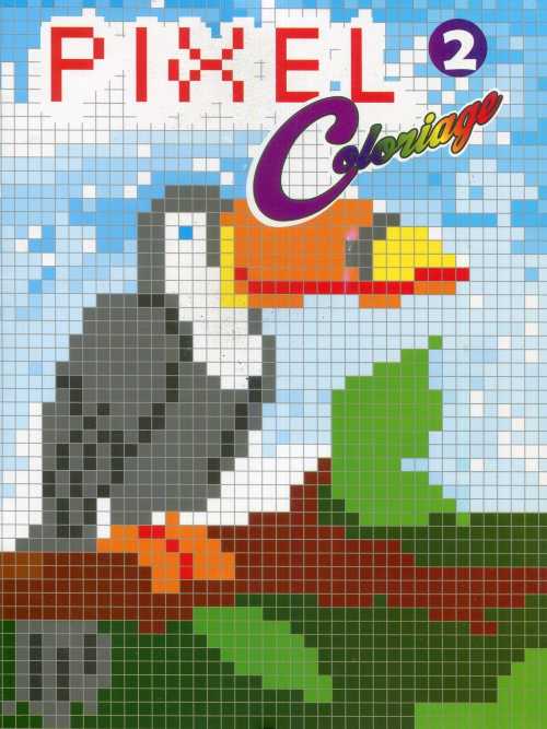 PIXEL Coloriage Perroquet 2