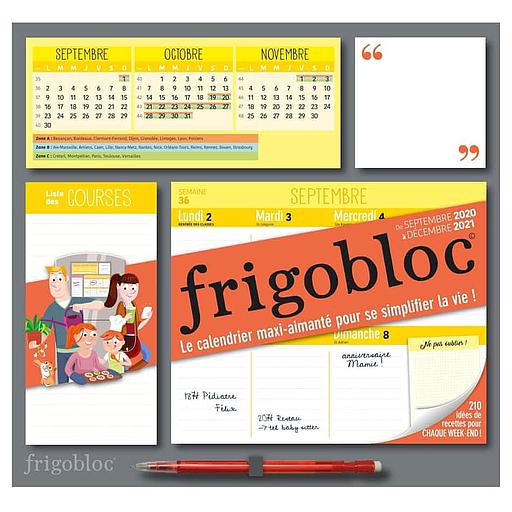 Frigobloc Le calendrier maxi-aimanté pour se simplifier la vie !  - Avec 1 criterium