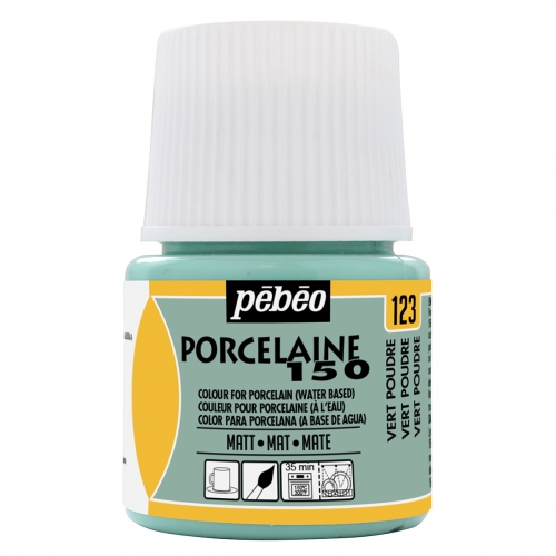 Peinture porcelaine 150 Pébéo 45 ml - Vert Poudré 123