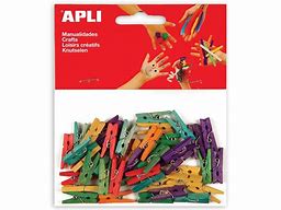 Sachet de 45 Mini Pinces en Bois 25/3MM Ref:13479