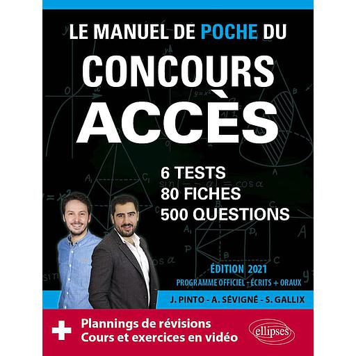 Le manuel de poche du concours ACCES  - 80 fiches, 80 vidéos de cours, 6 tests, 500 questions