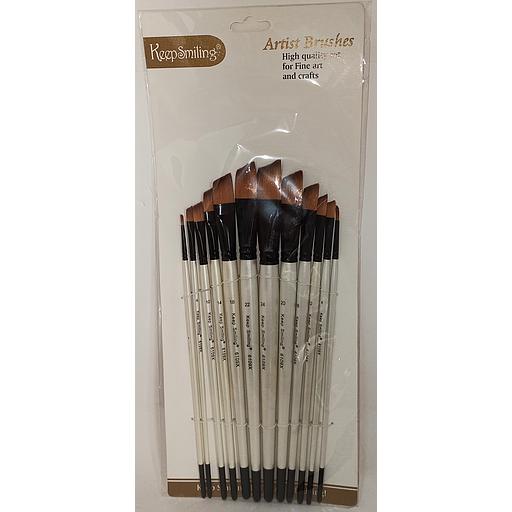 Pochette 12 pinceaux