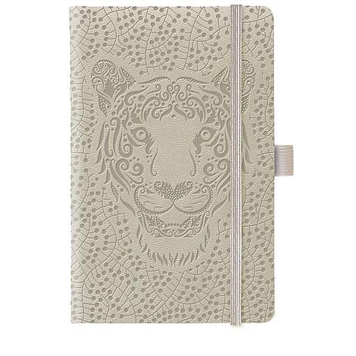 Carnet ligné avec pochette à soufflet intégrée - Tigre