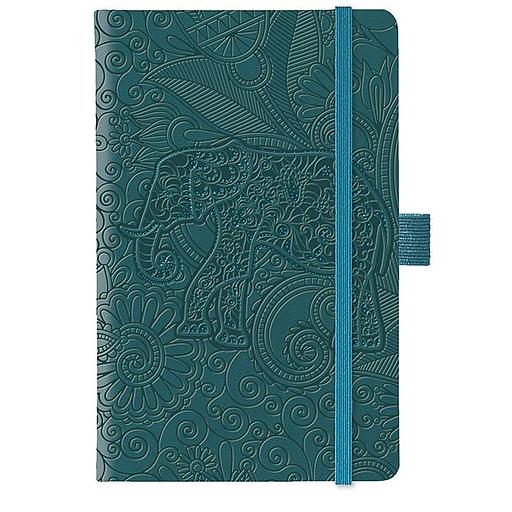 Carnet ligné avec pochette à soufflet intégrée - Eléphant