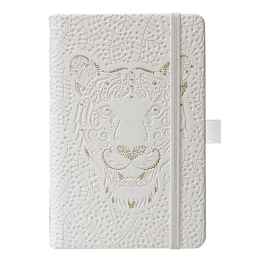 Carnet ligné avec pochette à soufflet intégrée - Tigre