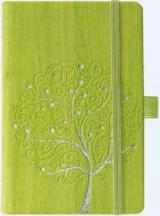 Carnet ligné avec pochette à soufflet intégrée - Arbre