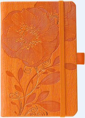 Carnet ligné avec pochette à soufflet intégrée - Camelia