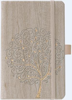 Carnet ligné avec pochette à soufflet intégrée - Arbre