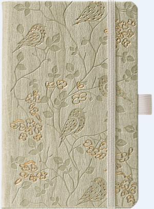 Carnet ligné avec pochette à soufflet intégrée - Oiseaux