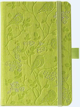 Carnet ligné avec pochette à soufflet intégrée - Oiseaux