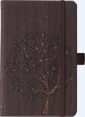 Carnet ligné avec pochette à soufflet intégrée - Arbre