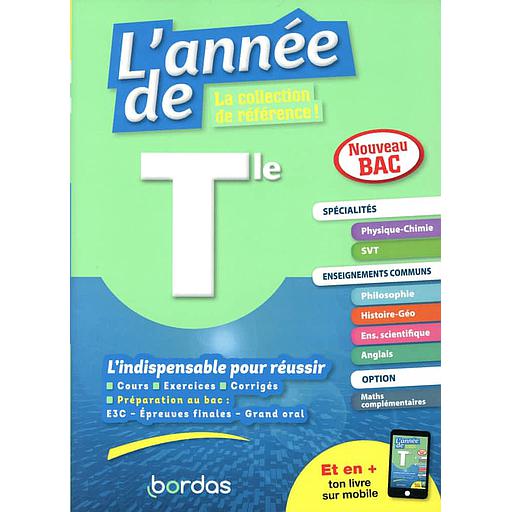 L'année de Tle spécialités physique-chimie / SVT + enseignements communs
