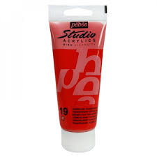 Peinture Acrylique Pébéo Studio High Visosity 100 ml - vermillon