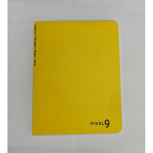 Cahier Piqué 17x22 cm 192P 90G Polypro Jaune Ref:06585
