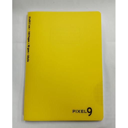 Cahier Piqué 21x29.7 cm 144P 90G Polypro Jaune Ref:07890