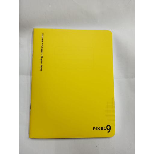 Cahier Piqué 17x22 cm 96P 90G Polypro Jaune Ref:6579