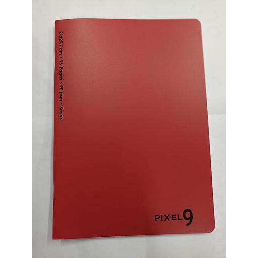 Cahier Piqué 21x29.7 cm 96P 90G Polypro Rouge Ref:6589