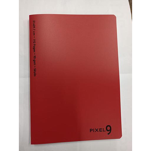 Cahier Piqué 21x29.7 cm 192P 90G Polypro Rouge Ref:6595