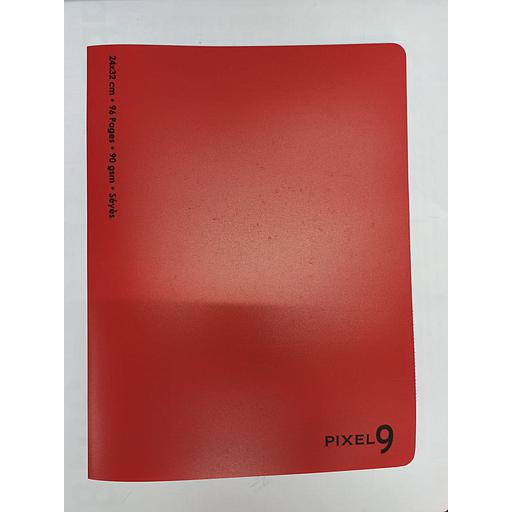 Cahier Piqué 32x24 cm 96P 90G Polypro Rouge Ref:6601