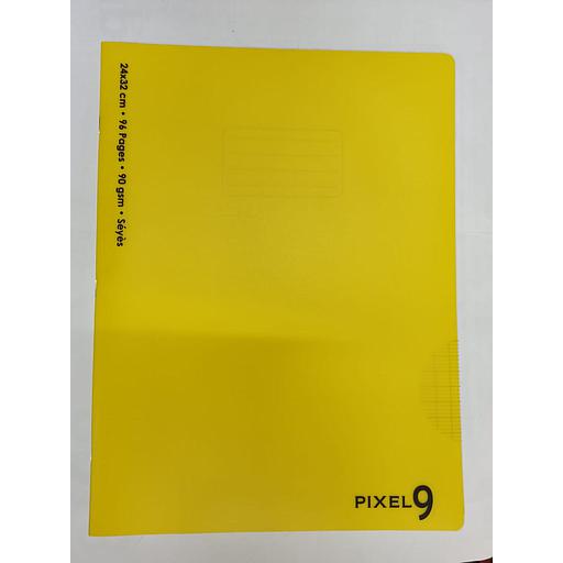 Cahier Piqué 32x24 cm 96P 90G Polypro Jaune Ref:6603
