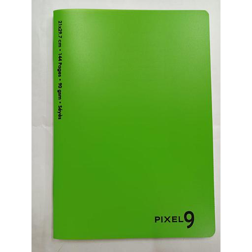 Cahier Piqué 21x29.7 cm 144P 90G Polypro Vert Claire Ref:7889