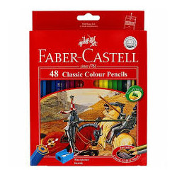 Crayons de Couleur Classic Longue 48 Crayons avec Taille Crayons