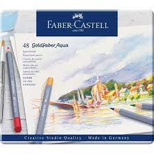 Boîte de 48 crayons de couleur aquarellables Goldfaber Aqua