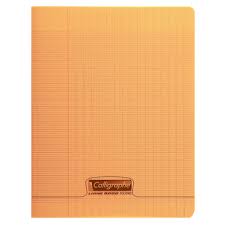 Cahier Piqué Séyès Polypro 17 x 22  96 P 90G Orange