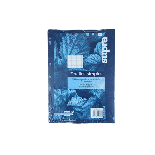Feuilles Mobiles Perforées 200P 21 x 29.7 80G