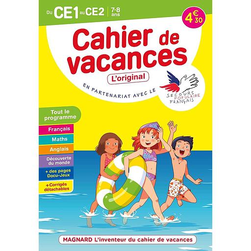 Cahier de vacances du CE1 au CE2