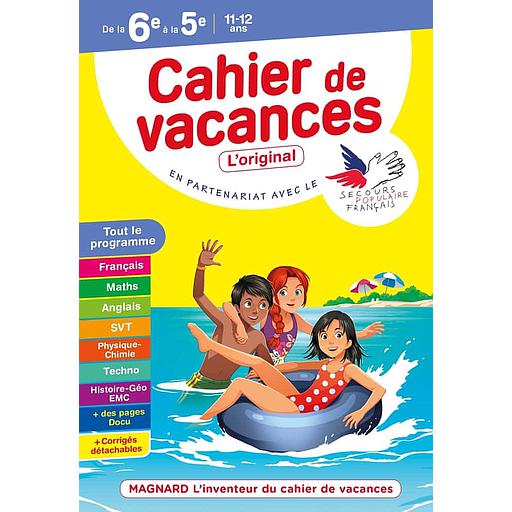 Cahier de vacances de la 6e à la 5e