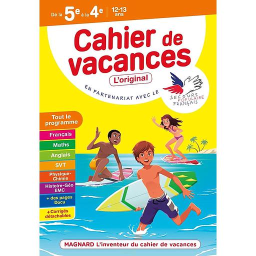 Cahier de vacances de la 5e à la 4e
