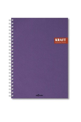 Bloc Note KRAFT Souligné Avec Spiral 192P 17x24