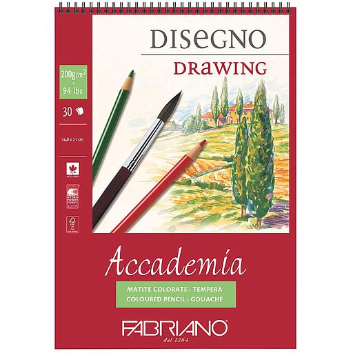 Bloc à Dessin 30 Feuilles avec Spiral Academia A5 200G Réf 44201421